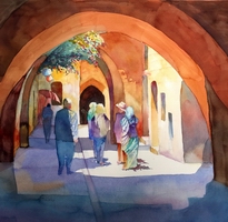 People Walking in the Old City